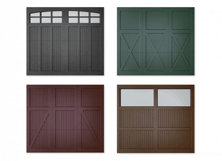 Timberlane offers multiple garage door styles including classic, carriage, trifold, and farmhouse