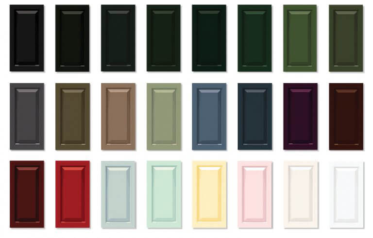 Timberlane’s offers 24 premium finish options for exterior shutters as well as stains and custom color matching